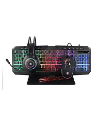 Radioshack All-in-One Pc Gaming Set 114-Key Keyboard, 7200 Dpi Mouse with Lights, Headset and Non Slip Mousepad Included 2607158