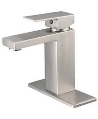 Greenspring Single Handle Hole Low-Arc Bathroom Faucet with Supply Line