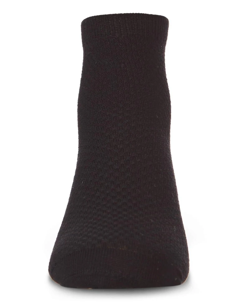 Memoi Little Girls Pique Stitch Anklet Socks