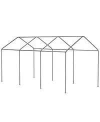 Outsunny 20' x 10' Height Adjustable Carport Patio Storage Shelter