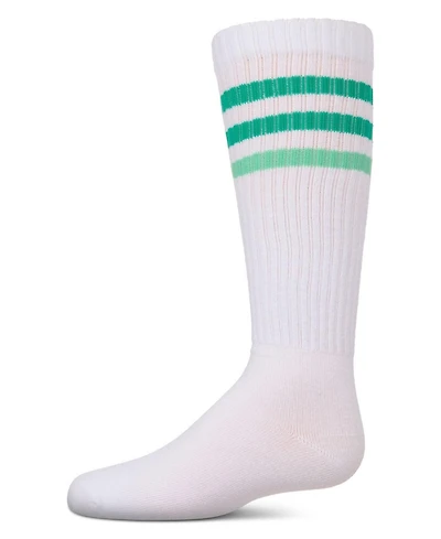 Memoi Little Girls TwoTone Varsity Stripe Knee High Socks