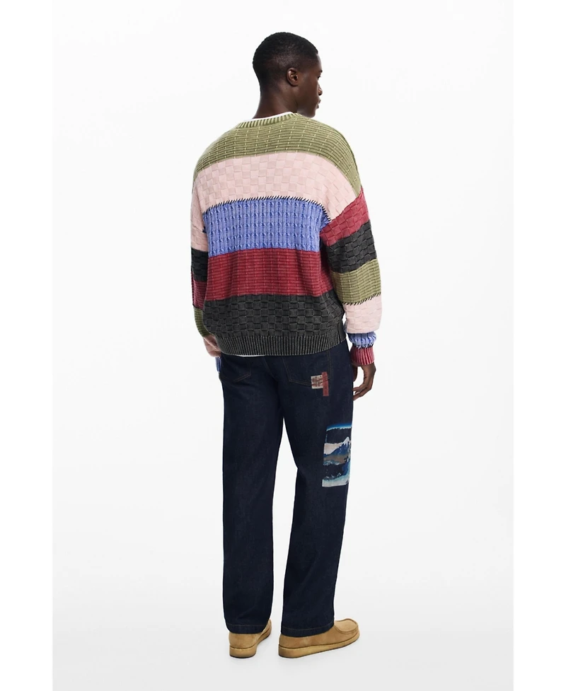 Desigual Men's Stitch knit sweater