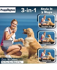 Puppington Walk Star Kit: 3-in-1 Dog Bag, Bowl, & Leash plus Matching 270 Refill Poop Bags