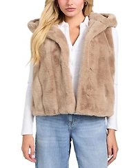 Guess Women's Sophy Faux-Fur Hooded Vest