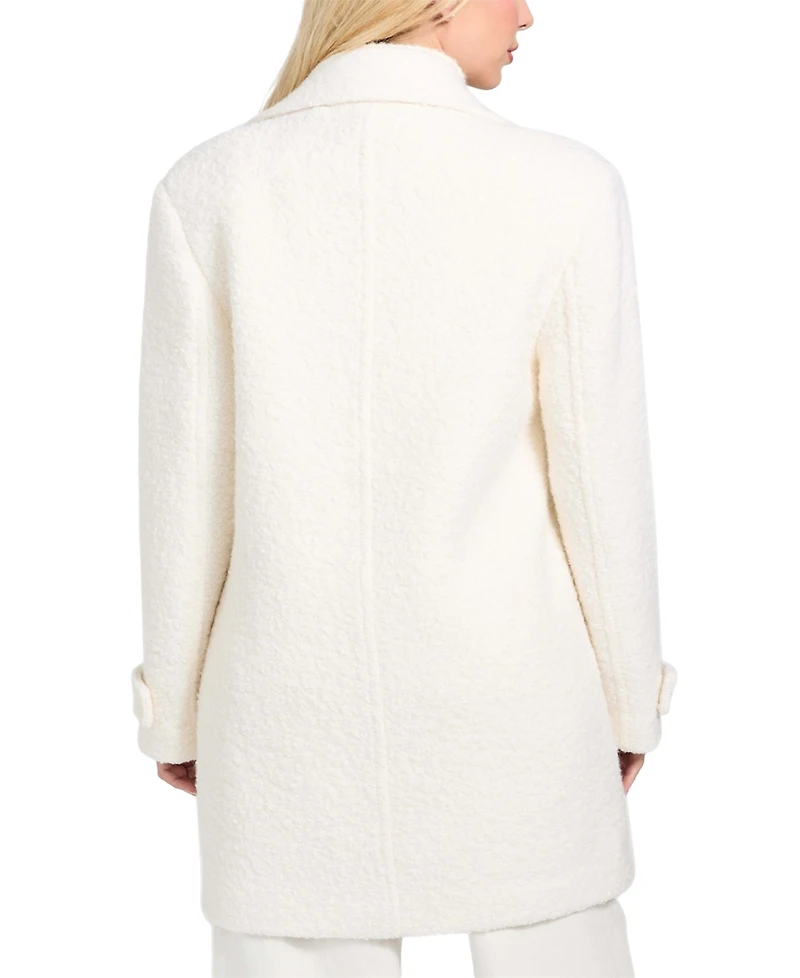 Guess Women's Leona Notch Collar Long Sleeve Peacoat