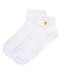 Memoi Girls' Welt Applique Anklet Socks
