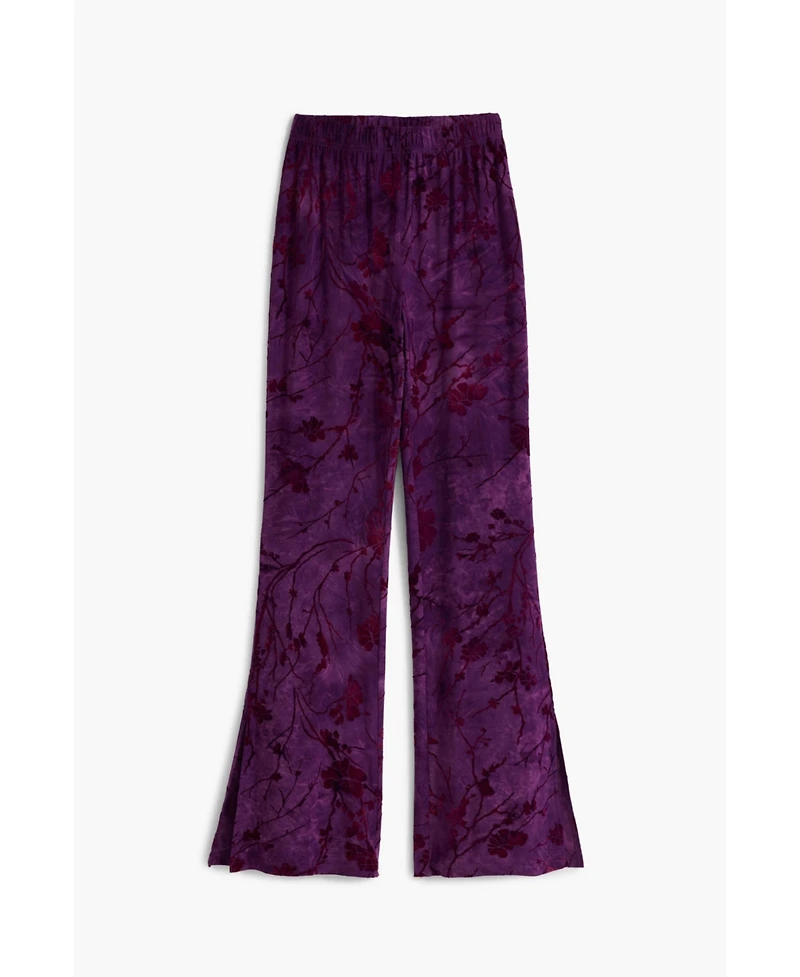 Desigual Women's Flared textured fluid pants