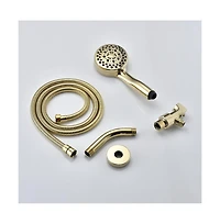 Rainsken Handheld Shower Head with Hose High Pressure Shower Heads, Gold