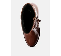 High Key Collared Heel Ankle Boot Women