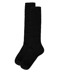 Memoi Girls Open Work Heart Knee High Socks