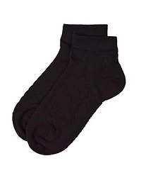 Memoi Girls Rayon Blend Diamond Knit Patterned Ankle Sock