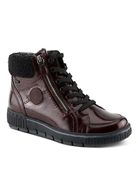 Spring Step Alps Water Resistant Boots with Sherpa Lining and Lace-Up Detail