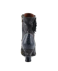 L Artiste Women s Roselia-stunin Lace-Up Booties with Handpainted Floral Details, Rainbow Stitching & Salsa Heel