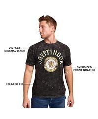 Harry Potter Men's Gryffindor Varsity Blue Vintage Mineral Wash Crew Neck Short Sleeve T-shirt