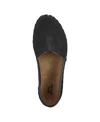 Azura Spring Step Kathaleta Suede Slip-On Comfort Flats with V-Elastic Notch, Arch Support & Removable Insole