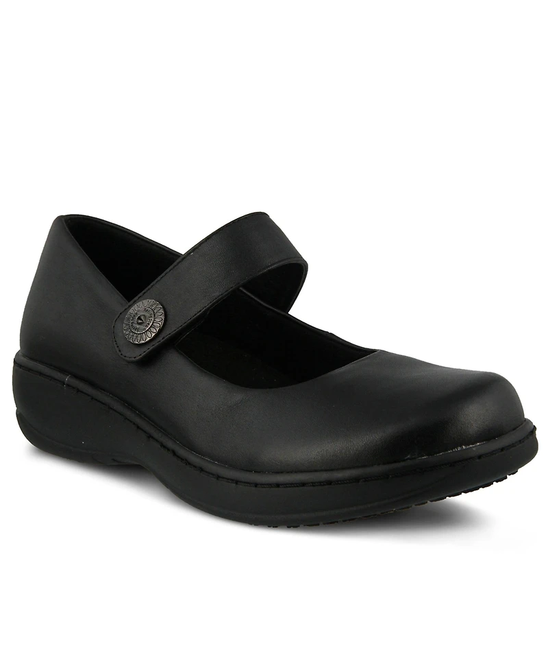 Spring Step Professional Wisteria Leather Mary Jane Work Shoe with Removable Insole and Skid-Resistant Sole