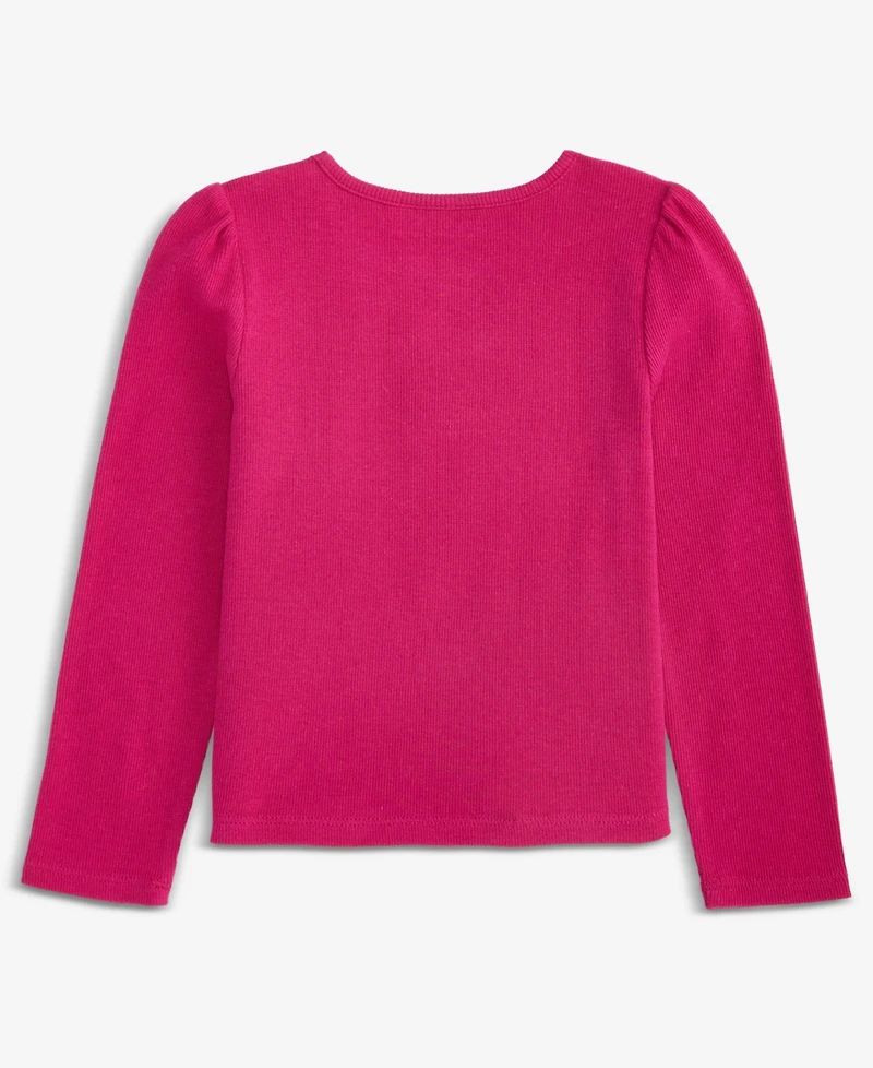 Epic Threads Girls Toddler 2T-4T Ribbed Puff-Sleeve T-Shirt, Macy's Exclusive