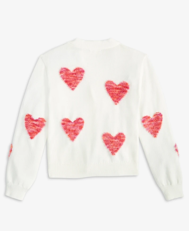Epic Threads Girls 5-20 Textured Heart Long-Sleeve Cardigan, Macy's Exclusive
