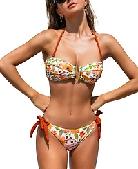 Cupshe Women's Reversible Bikini Set with Removable Straps