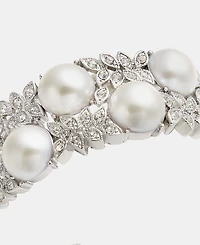Charter Club Crystal & Imitation Pearl Stretch Bracelet, Macy's Exclusive