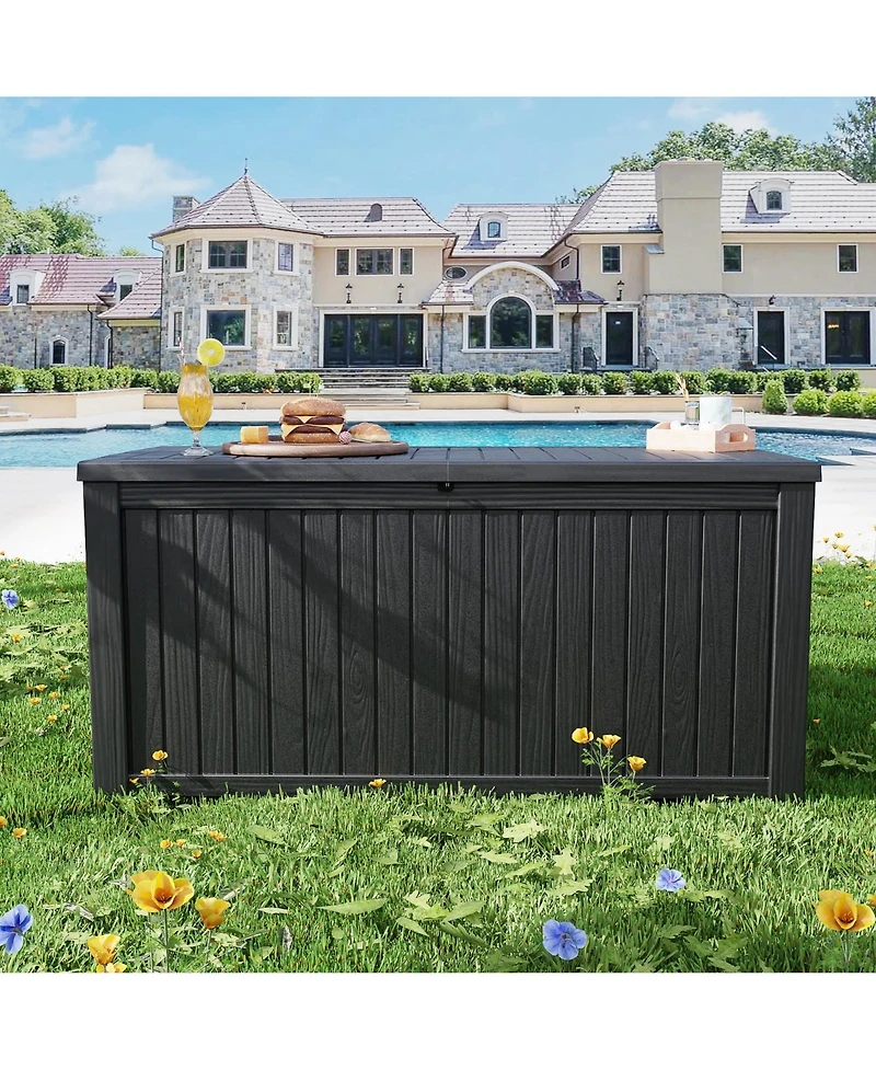 Chic Crate - 17.09'' W 30 Gallons Water Resistant Resin Lockable Deck Box
