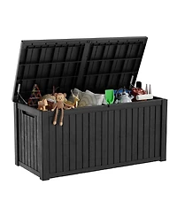 Chic Crate - StormArmor 180Gal LockPro Deck Box - Hurricane-Proof Hdpe Resin w/ QuadLock & UV360 Shield - Mega Outdoor Storage for Pool/Patio Tools