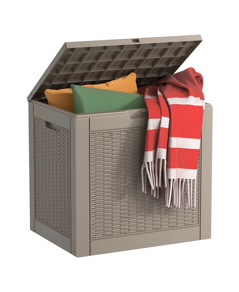 Chic Crate-30-gal Water Resistant Resin Lockable Deck Box
