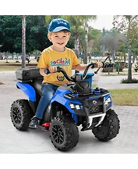 Gymax 6V Kids Ride On Atv w/ Music & Spray Function Usb Port Storage Box Toy Car