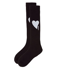 Memoi Big Girls Single Heart Logo Knee High Socks