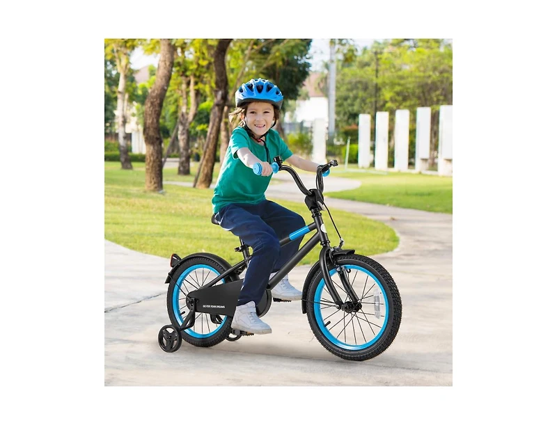 16" Kids Bike with Adjustable Handlebar and Saddle - Black