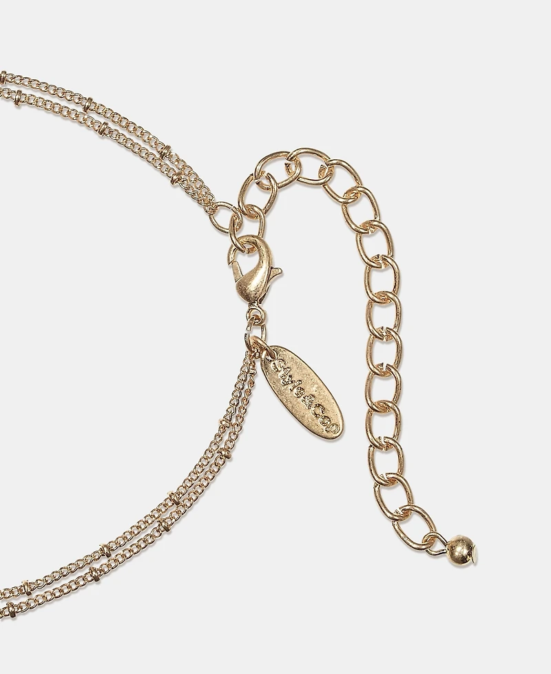 Style & Co Stone Orbital Pendant Necklace, 32" + 3" extender, Macy's Exclusive