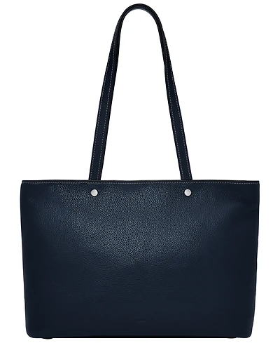 Fossil Jessie Leather Top Zip Tote Bag