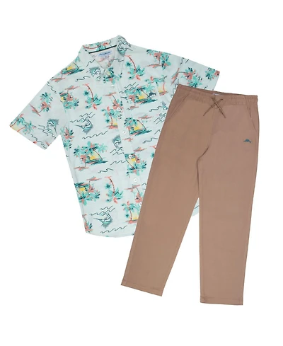 Tommy Bahama Little Boys Woven Pant Set Outfit