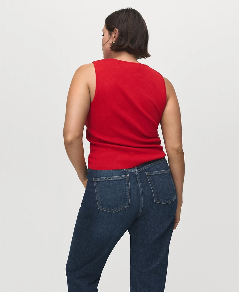 Mango Women's Newmom Comfort High-Rise Jeans