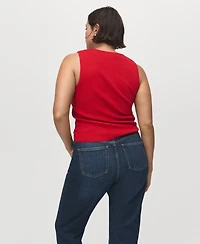 Mango Women's Newmom Comfort High-Rise Jeans