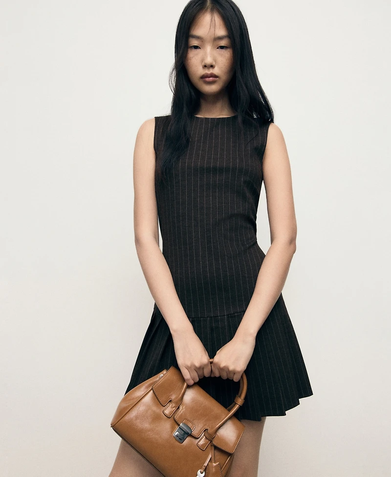 Mango Women's Pleated Short Dress
