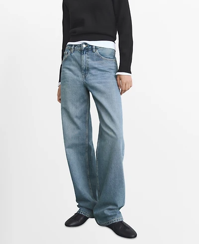 Mango Women's Miami Medium-Rise Straight-Fit Jeans