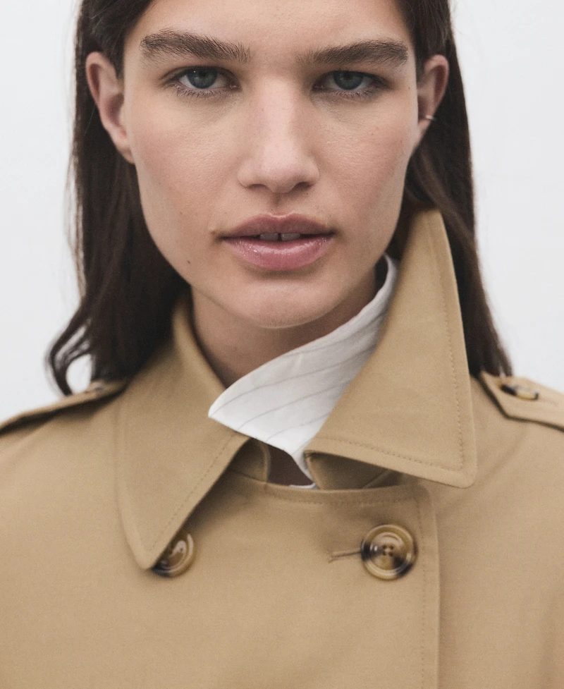 Mango Women's Belted Classic Trench Coat