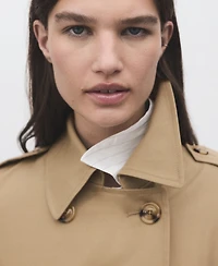Mango Women's Belted Classic Trench Coat