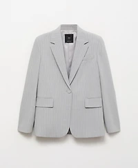 Mango Women's Pinstripe Suit Jacket