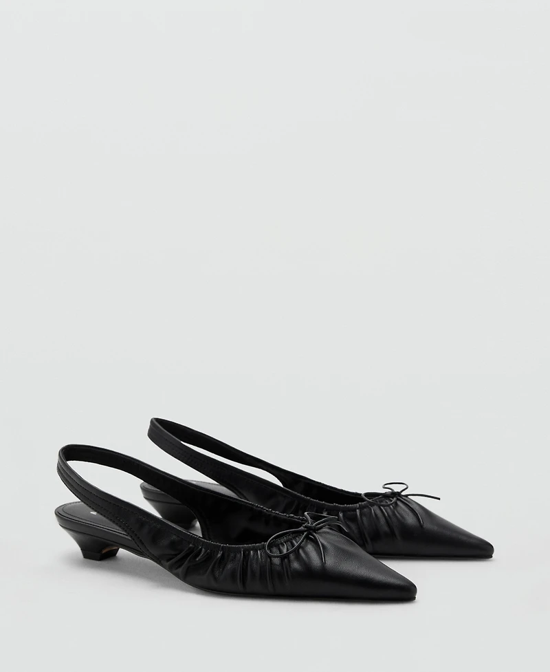 Mango Women's Ruched Bow High-Heel Shoes