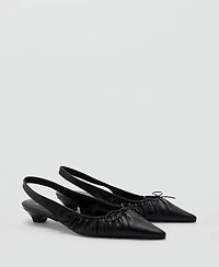 Mango Women's Ruched Bow High-Heel Shoes