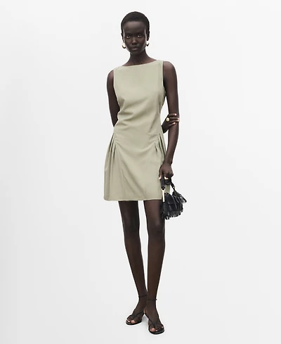 Mango Women's Short Pleated Dress