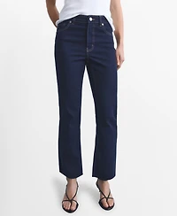 Mango Women's Sienna Flared Cropped Jeans