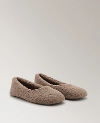Mango Women's Shearling Ballet Flats