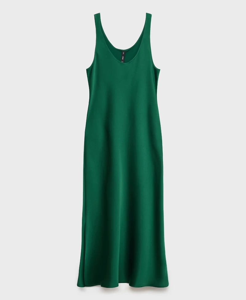 Mango Women's Long Satin Dress