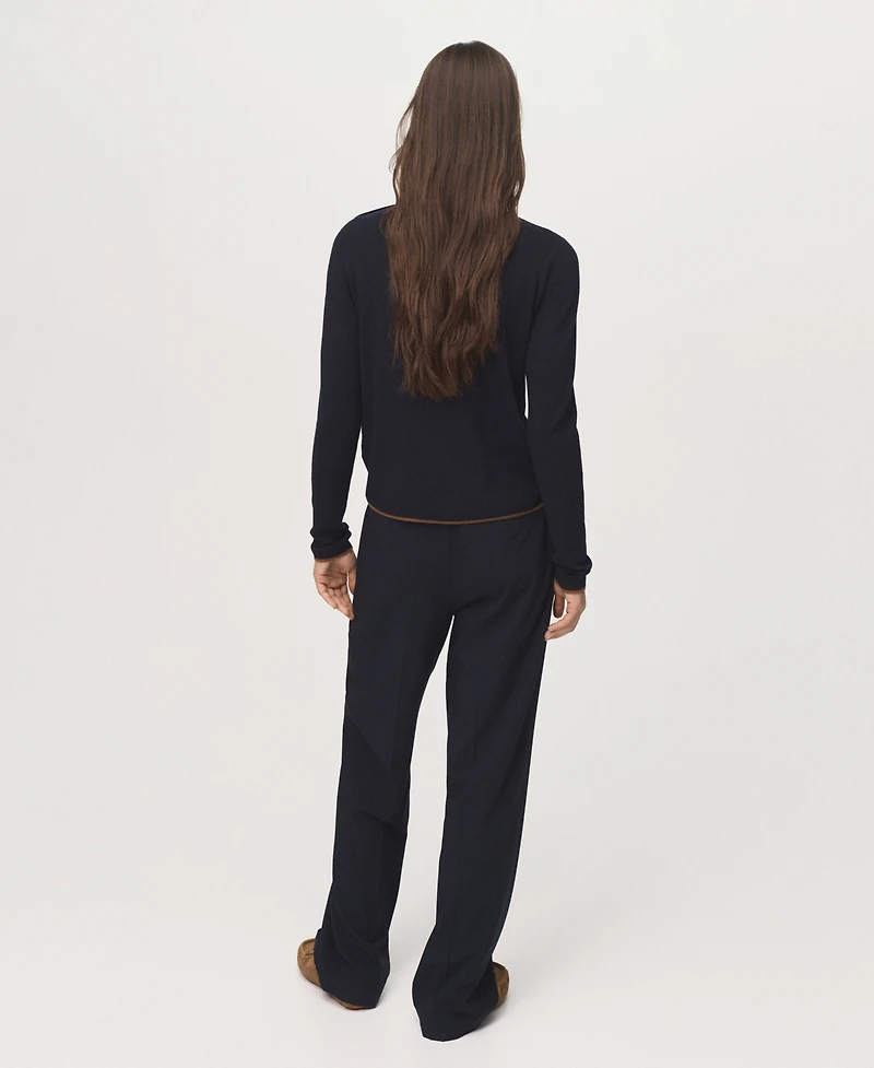 Mango Women's Perkins Collar Button Sweater