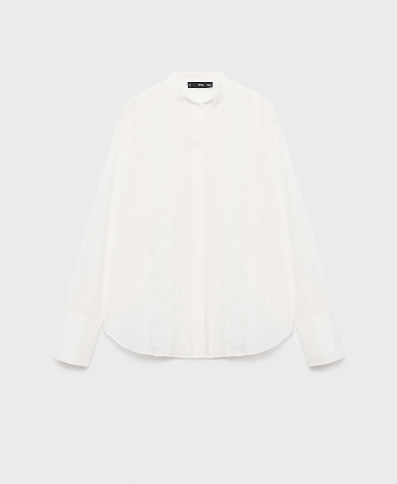 Mango Women's Lace Details Blouse