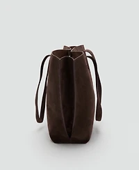 Mango Women's Suede Shopper Bag