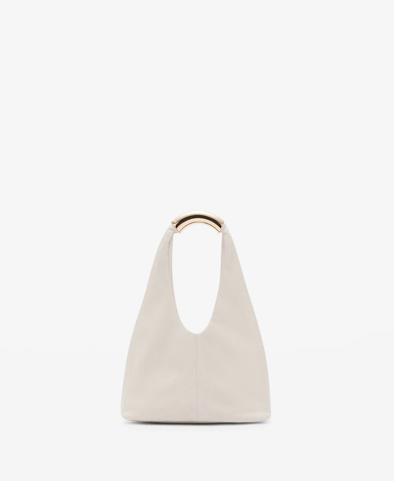 Mango Women's Metal Handle Handbag